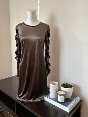 Lauren Taylor ⎮ Velvet Long-sleeve Dress